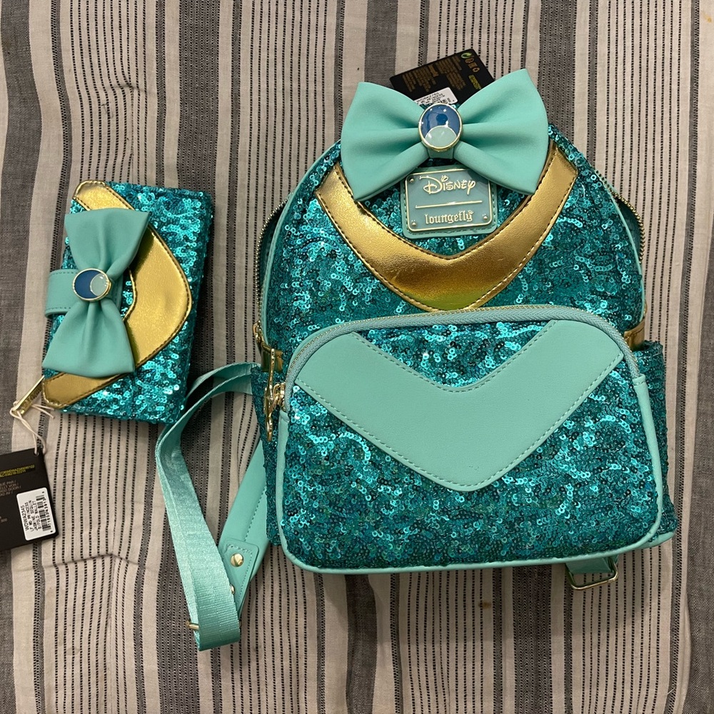 Loungefly Disney Princess Jasmine Backpack and Wallet